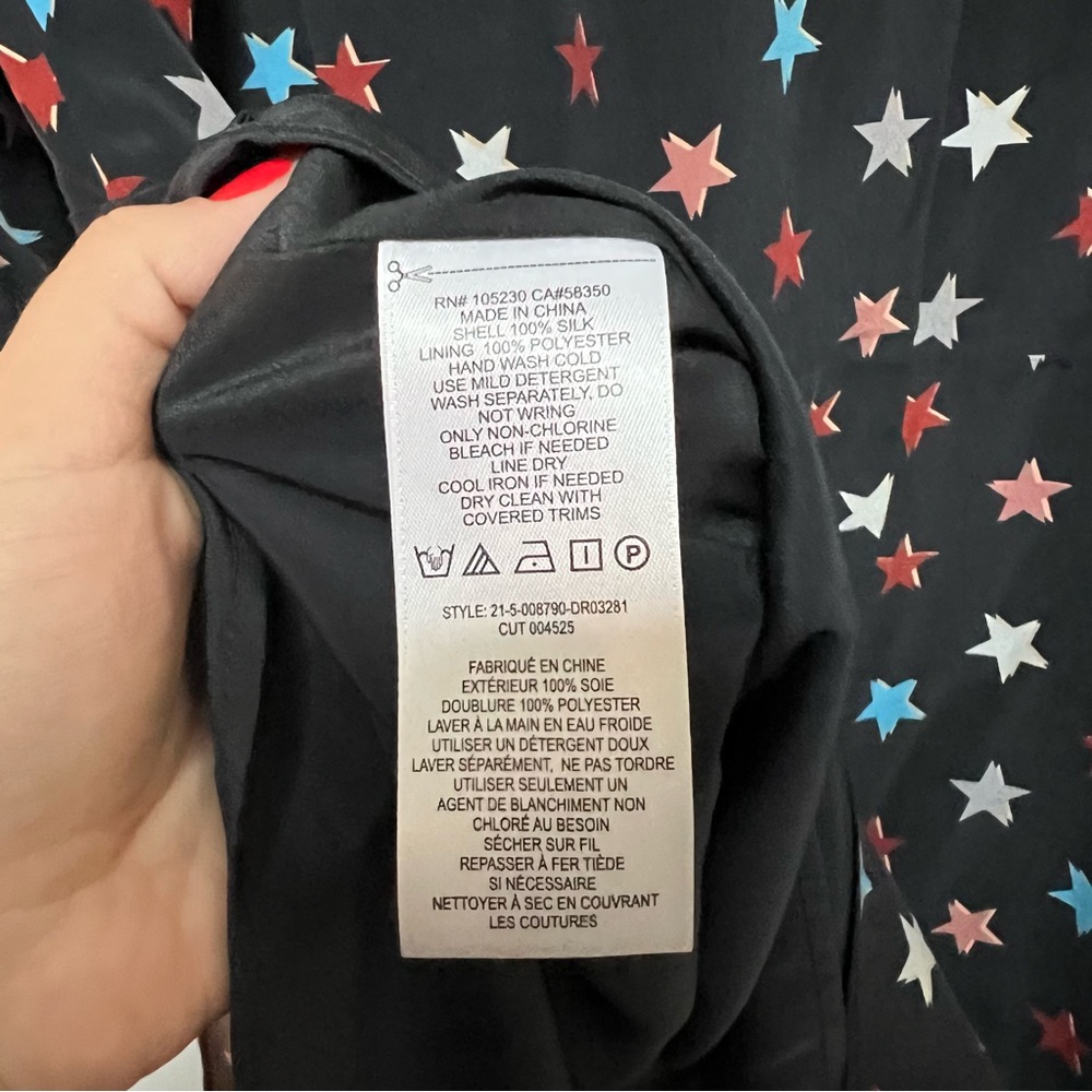 Equipment Claudette Pleated Printed Silk Star Navy Dr… Gem